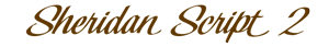 Sheridan Script 2